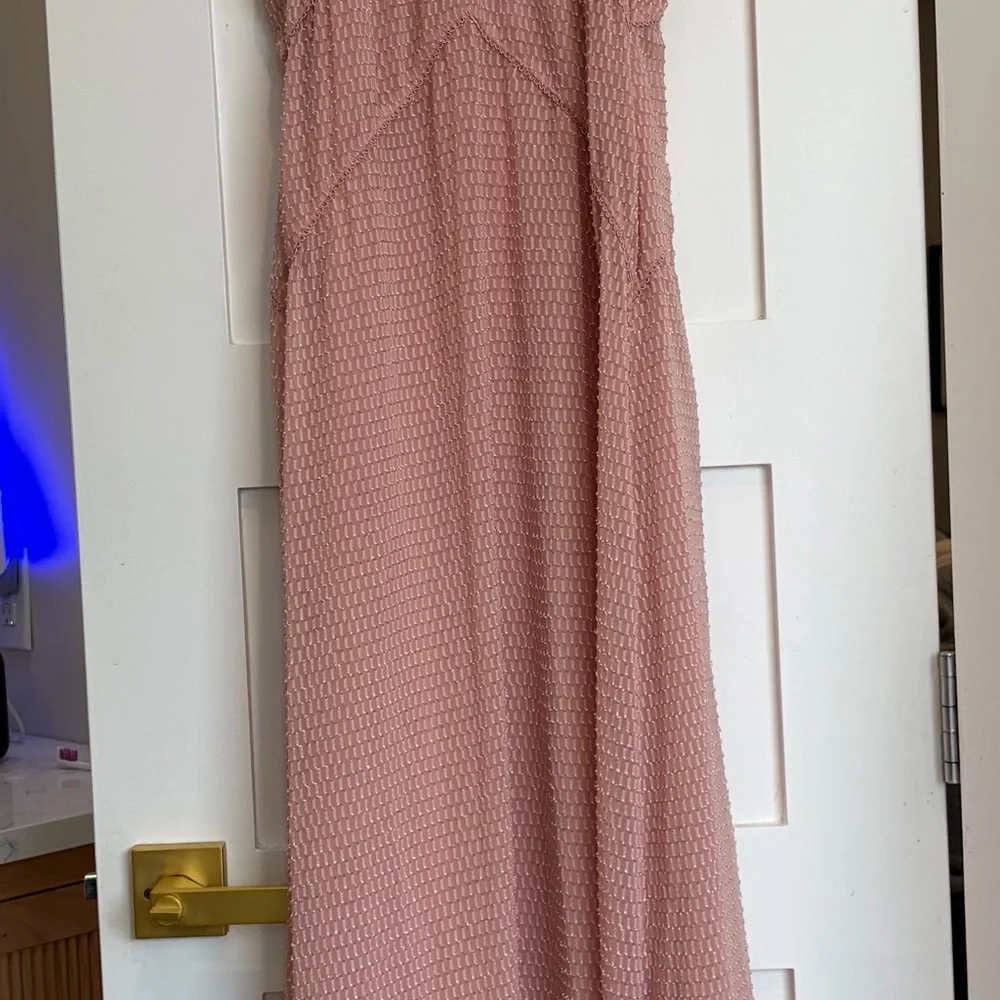 House of Harlow 1960 Textured Baby Pink Maxi Dress - Picture 2 of 8